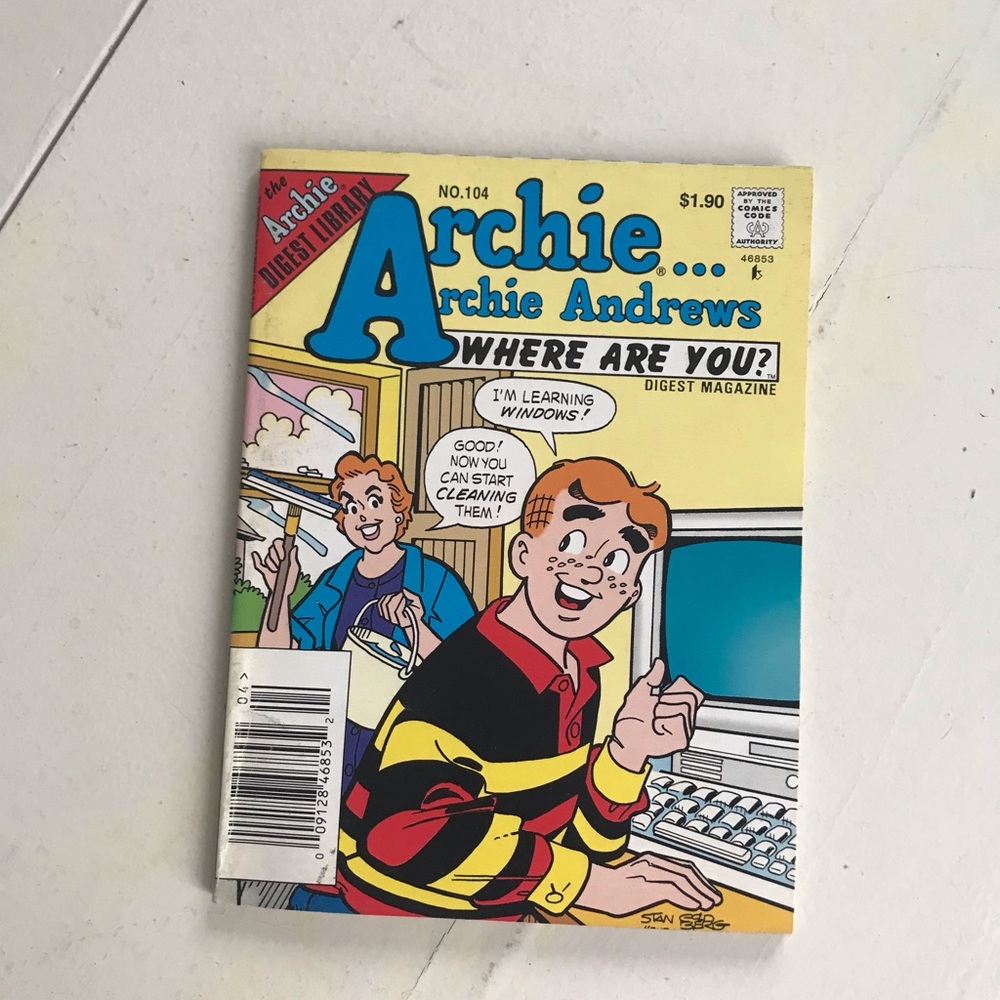 Archie Andrews Comic Digest Magazine #104- Yellow & Blue Cover